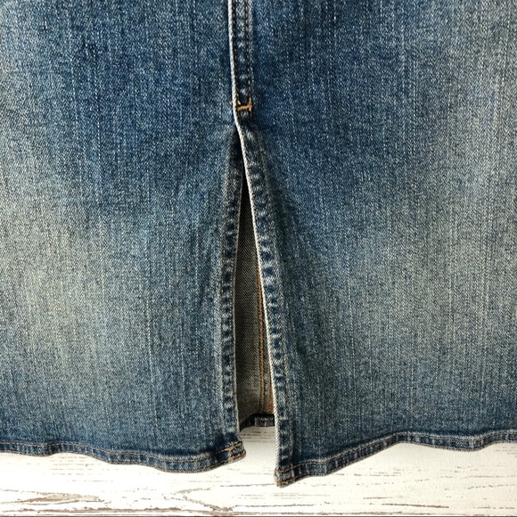 *3/$20* AMERICAN EAGLE Straight Split Front Denim Skirt 12 - Picture 3 of 6